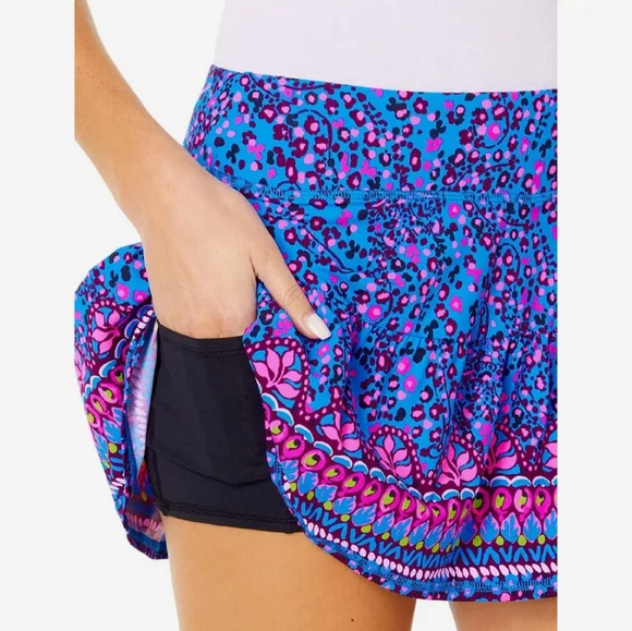 NWT Lilly Pulitzer Luxletic Gardenia Skort UPF50+ Size XL